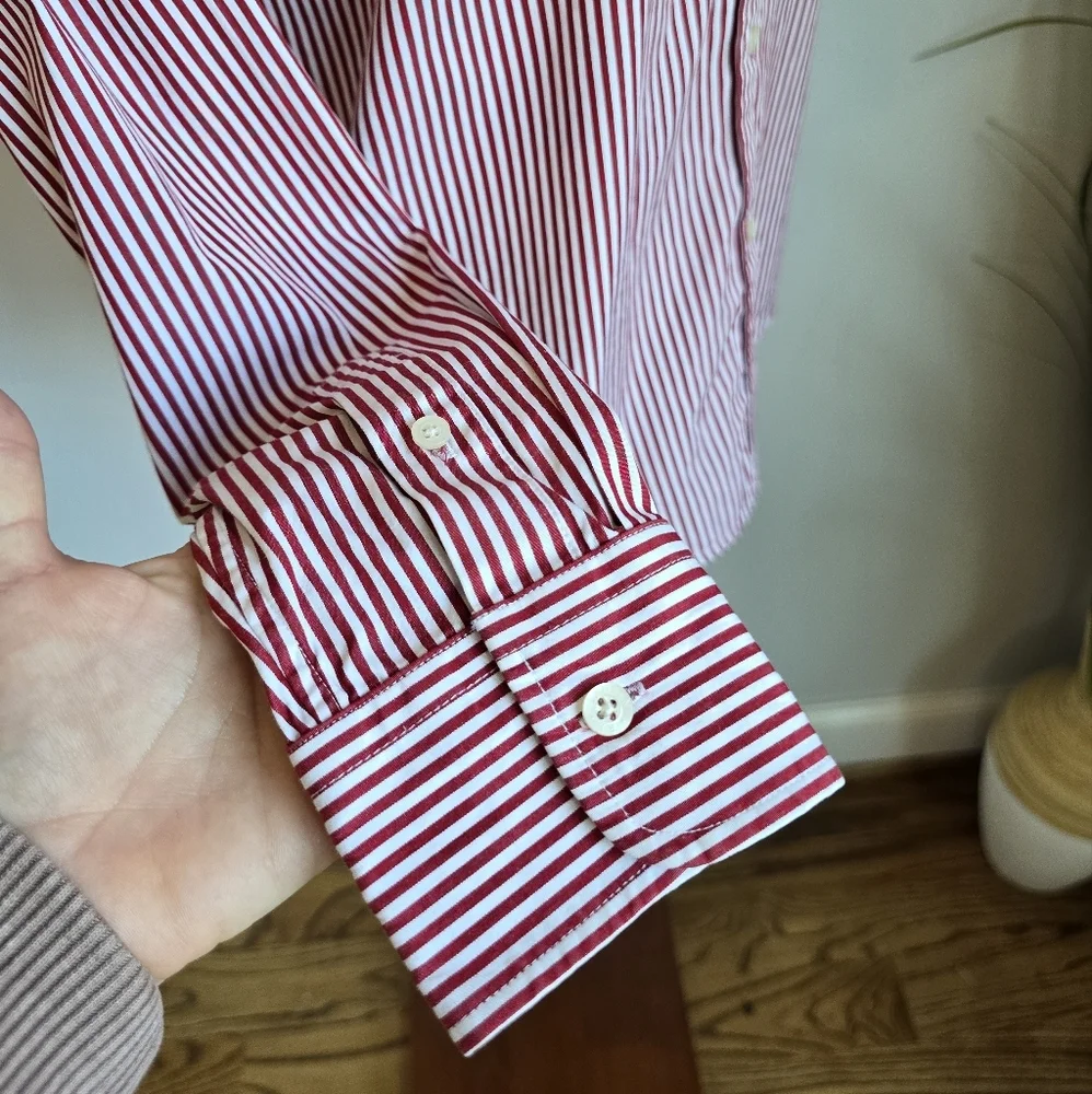 Ralph Lauren, LRL Relaxed Fit Striped Broadcloth Crest Logo Shirt, Size XS - Picture 7 of 11